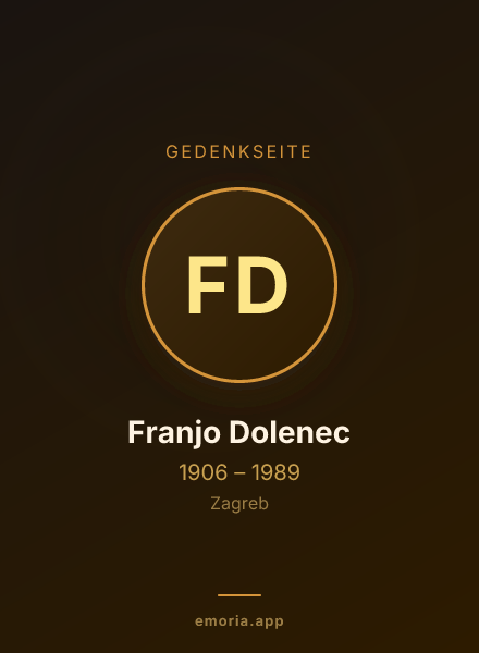 Gedenkportrait von Franjo Dolenec