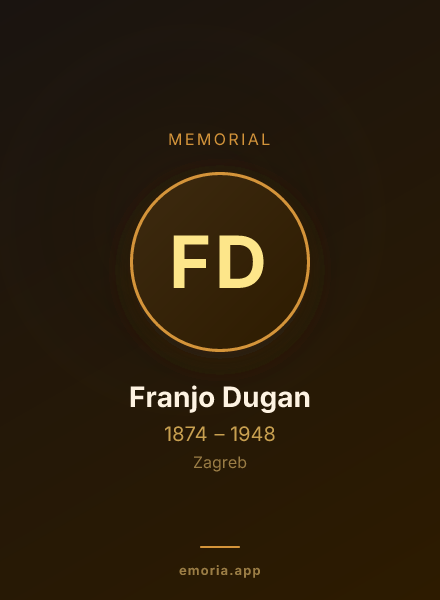 Memorial portrait of Franjo Dugan
