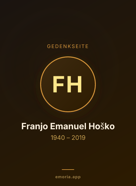Gedenkportrait von Franjo Emanuel Hoško