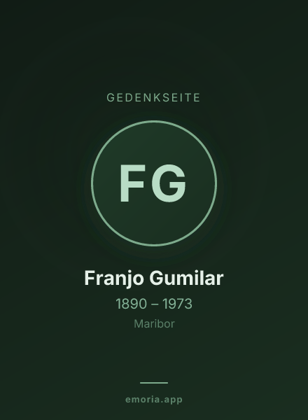 Gedenkportrait von Franjo Gumilar