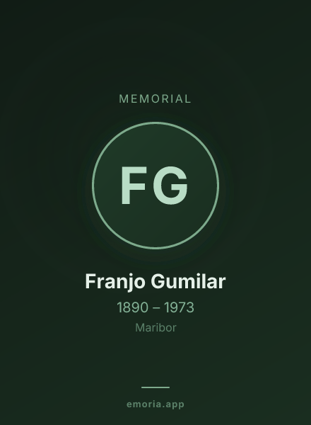 Memorial portrait of Franjo Gumilar