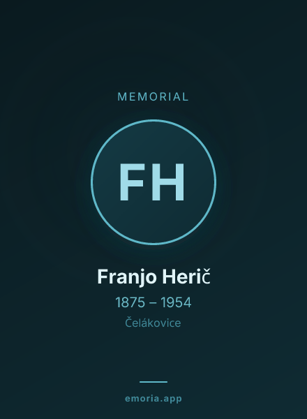 Memorial portrait of Franjo Herič