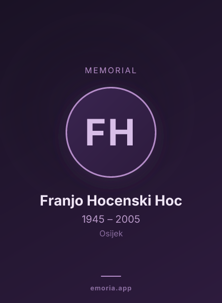 Memorial portrait of Franjo Hocenski Hoc