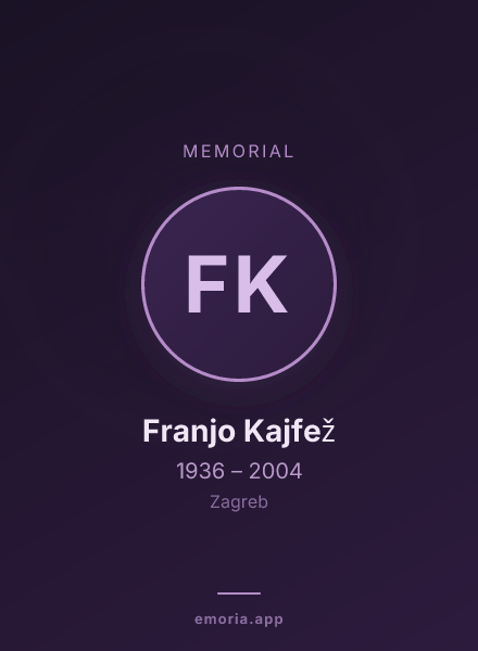 Memorial portrait of Franjo Kajfež