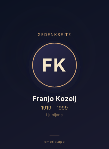Gedenkportrait von Franjo Kozelj