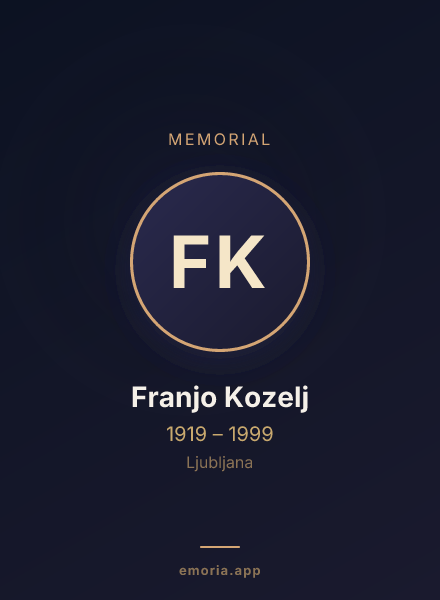 Memorial portrait of Franjo Kozelj