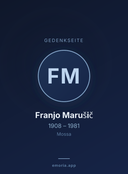 Gedenkportrait von Franjo Marušič