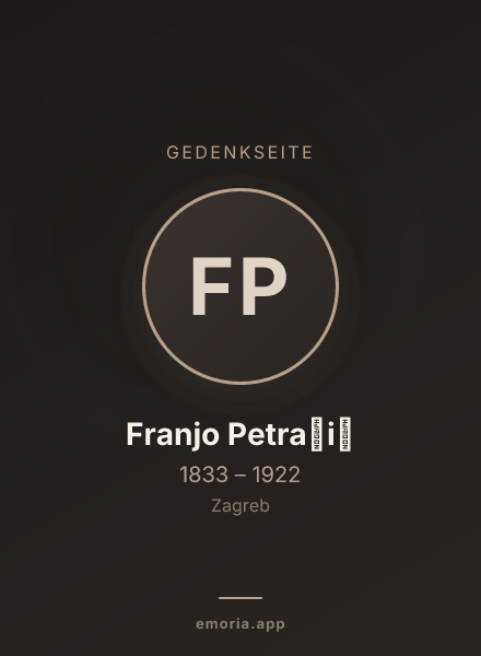 Gedenkportrait von Franjo Petračić