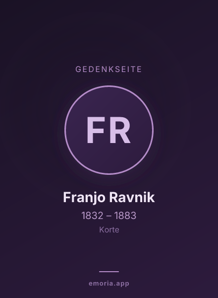 Gedenkportrait von Franjo Ravnik
