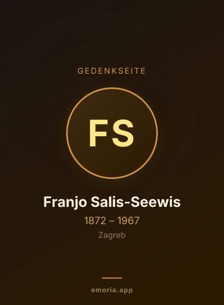 Gedenkportrait von Franjo Salis-Seewis
