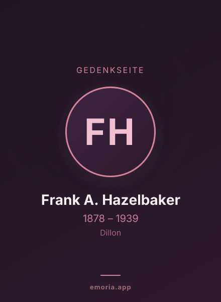 Gedenkportrait von Frank A. Hazelbaker