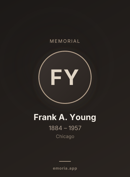 Memorial portrait of Frank A. Young