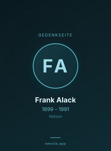 Gedenkportrait von Frank Alack
