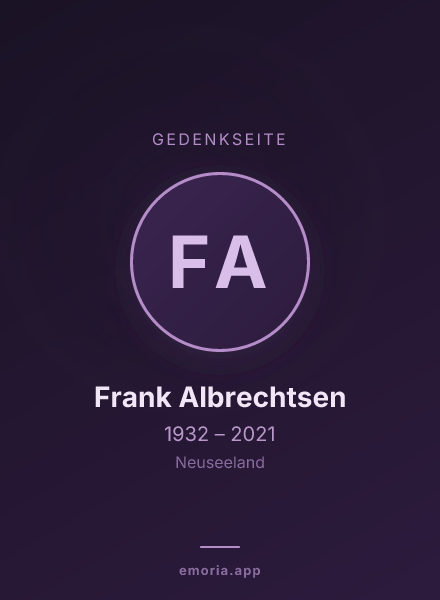 Gedenkportrait von Frank Albrechtsen