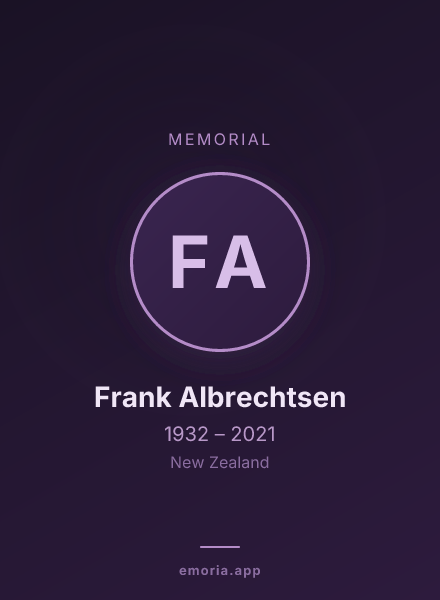 Memorial portrait of Frank Albrechtsen