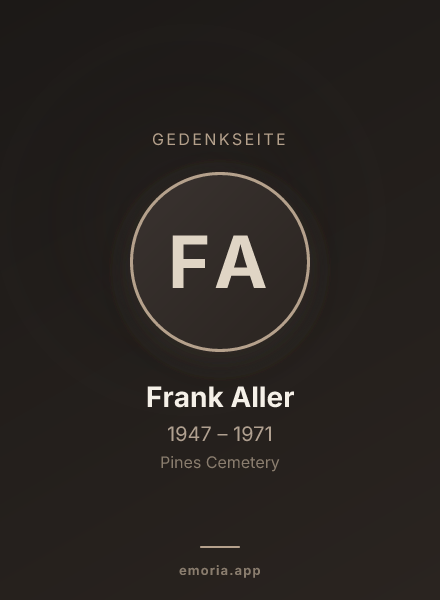 Gedenkportrait von Frank Aller
