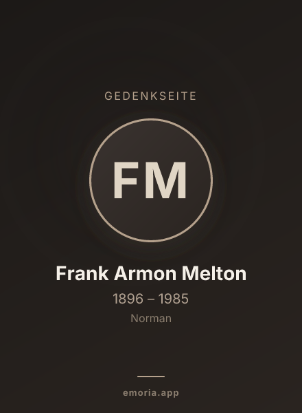 Gedenkportrait von Frank Armon Melton