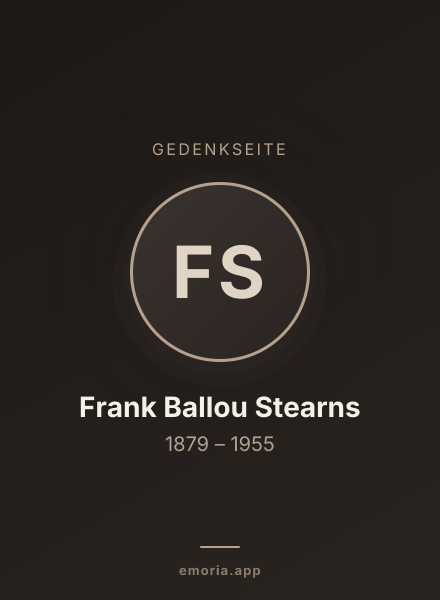 Gedenkportrait von Frank Ballou Stearns