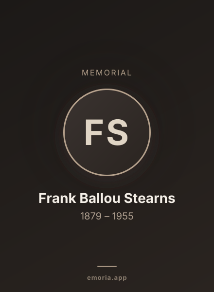 Memorial portrait of Frank Ballou Stearns