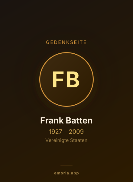 Gedenkportrait von Frank Batten