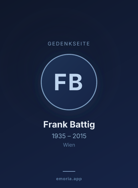 Gedenkportrait von Frank Battig