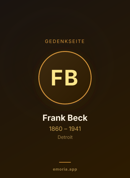 Gedenkportrait von Frank Beck