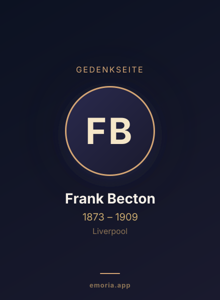 Gedenkportrait von Frank Becton
