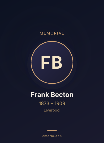 Memorial portrait of Frank Becton