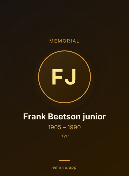 Memorial portrait of Frank Beetson junior