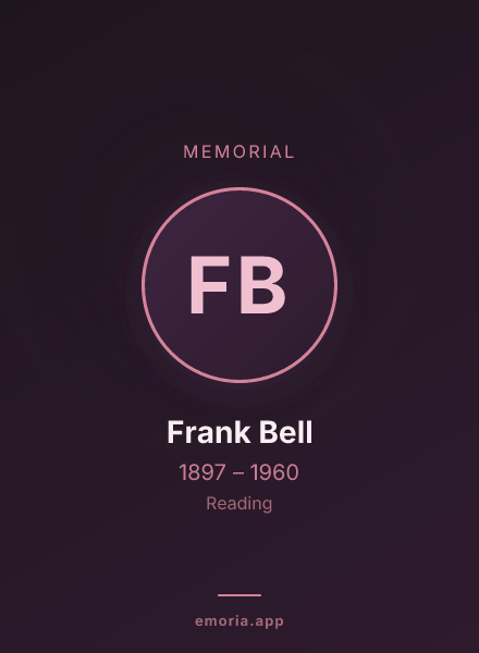 Memorial portrait of Frank Bell