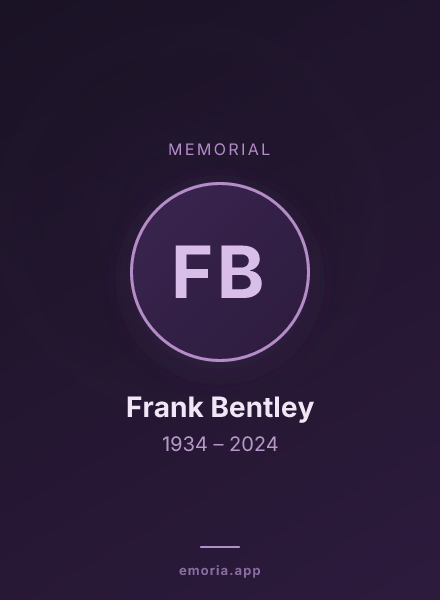 Memorial portrait of Frank Bentley