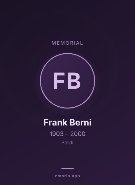 Memorial portrait of Frank Berni