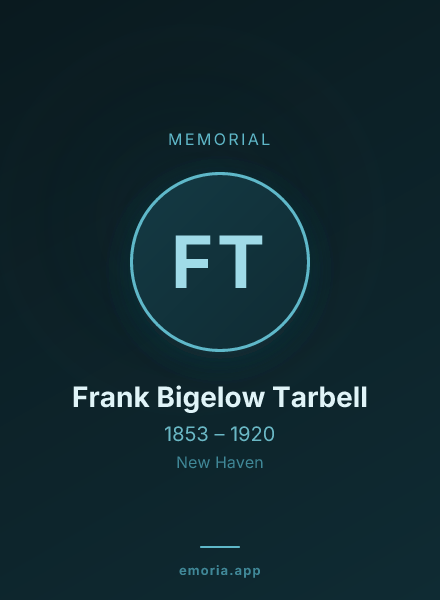 Memorial portrait of Frank Bigelow Tarbell