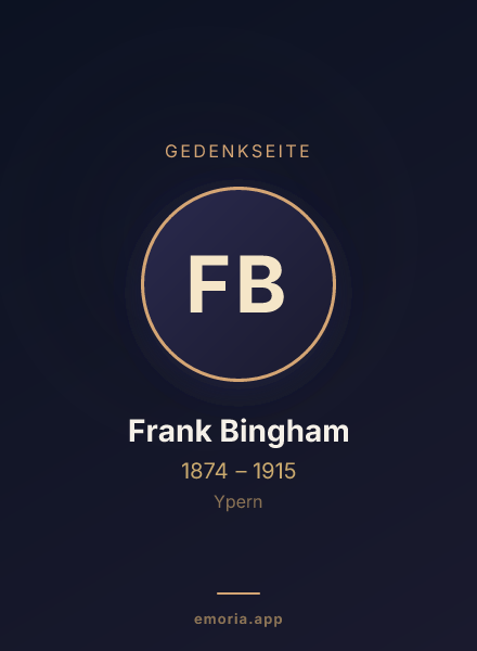 Gedenkportrait von Frank Bingham