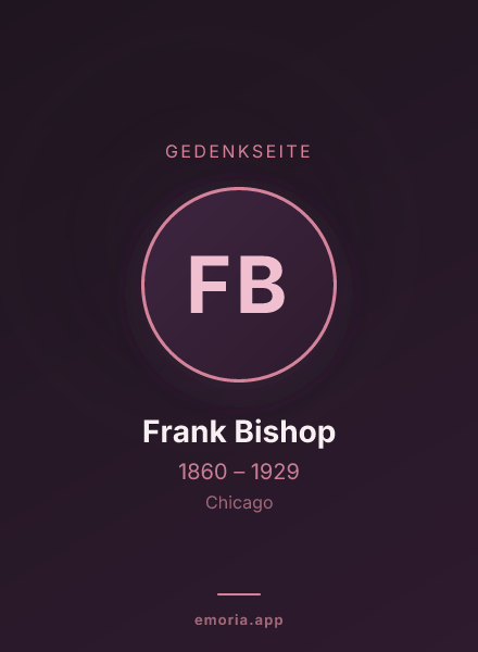 Gedenkportrait von Frank Bishop
