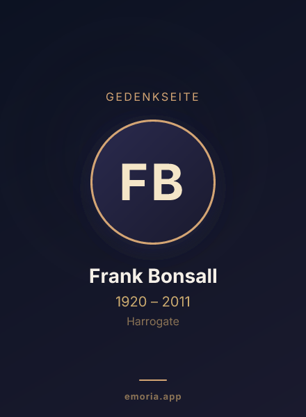 Gedenkportrait von Frank Bonsall