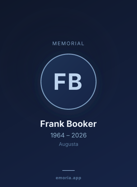 Memorial portrait of Frank Booker
