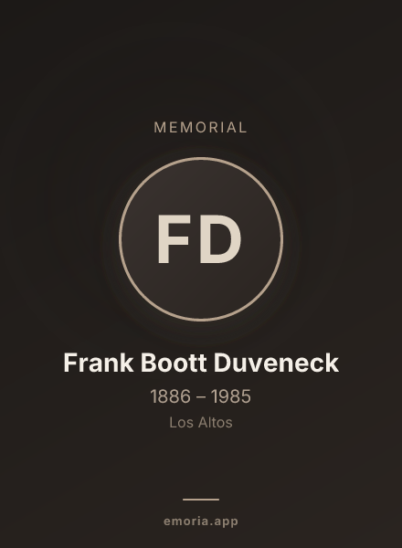 Memorial portrait of Frank Boott Duveneck