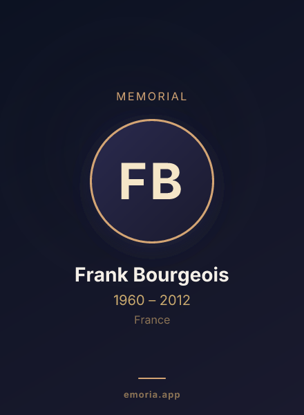 Memorial portrait of Frank Bourgeois