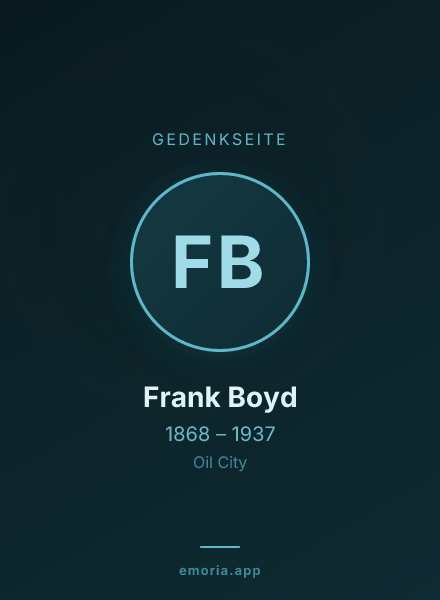 Gedenkportrait von Frank Boyd