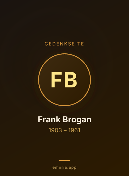 Gedenkportrait von Frank Brogan