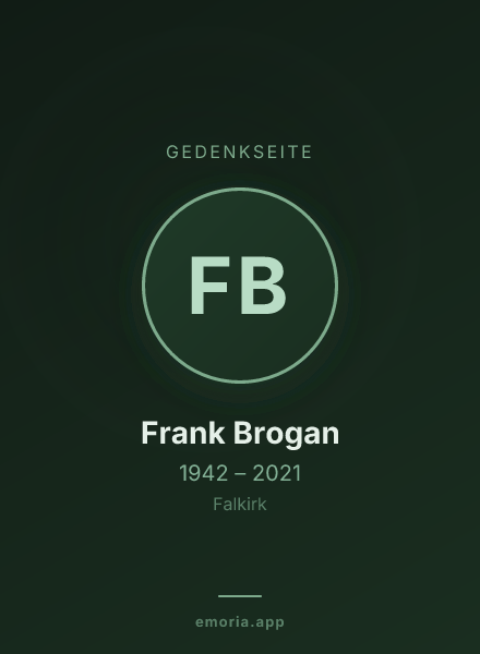 Gedenkportrait von Frank Brogan