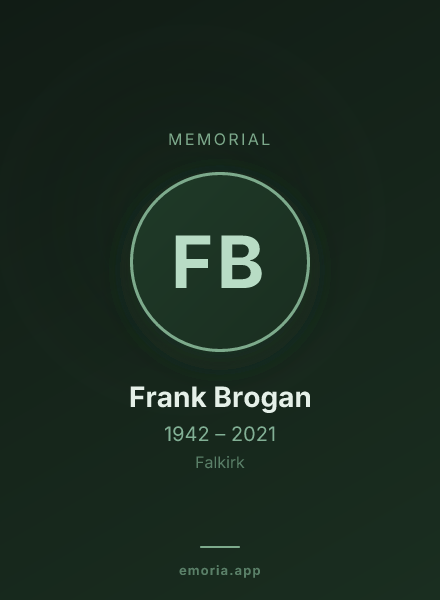 Memorial portrait of Frank Brogan