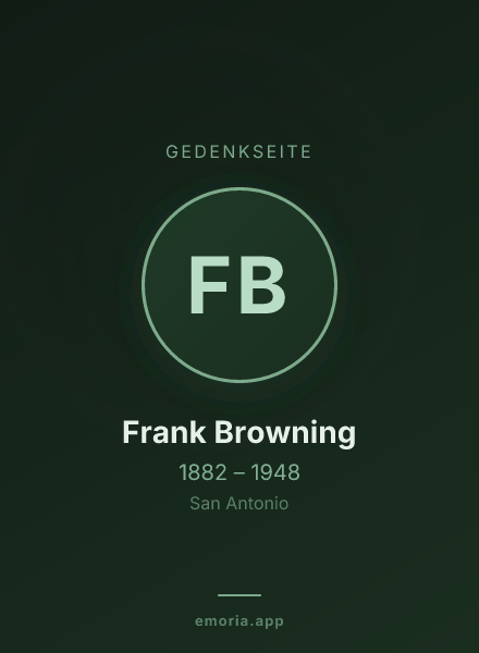 Gedenkportrait von Frank Browning