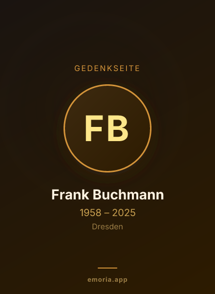 Gedenkportrait von Frank Buchmann