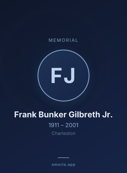 Memorial portrait of Frank Bunker Gilbreth Jr.