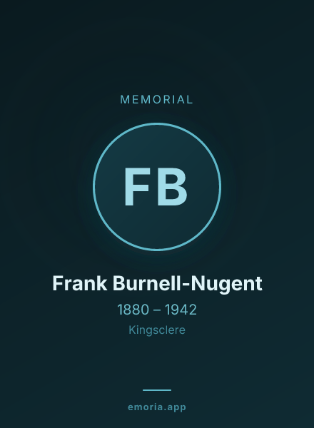 Memorial portrait of Frank Burnell-Nugent