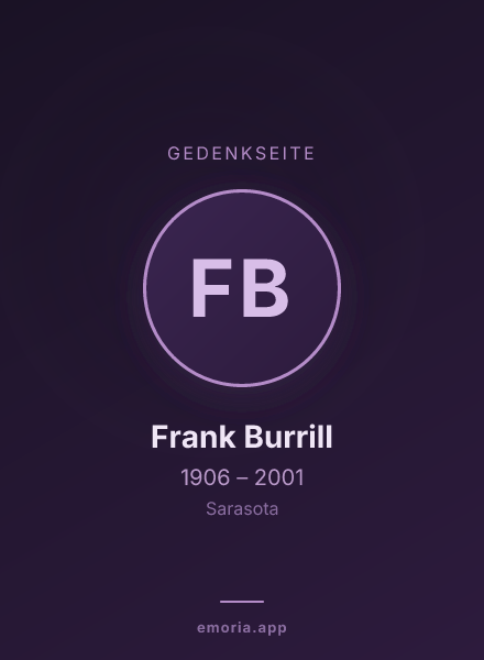 Gedenkportrait von Frank Burrill