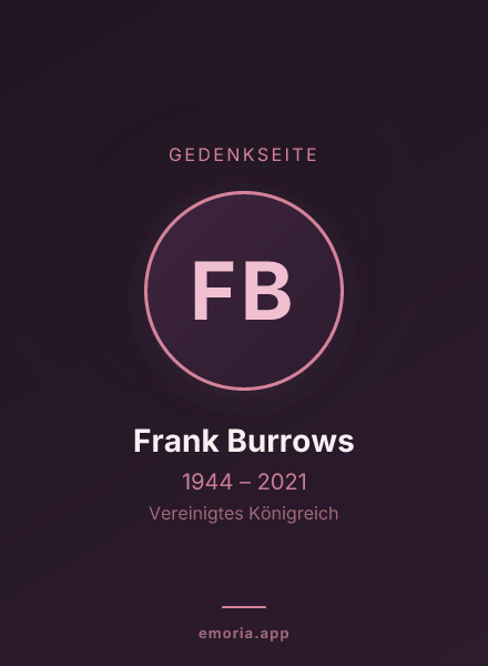 Gedenkportrait von Frank Burrows