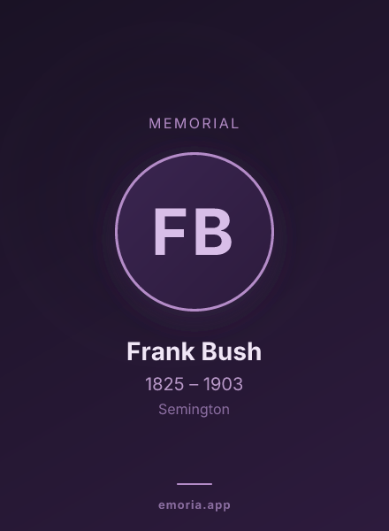 Memorial portrait of Frank Bush